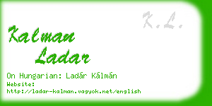 kalman ladar business card